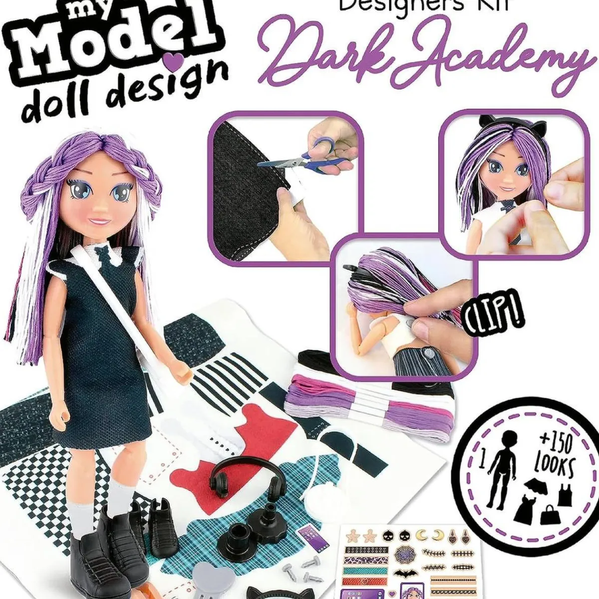 EDUCA BORRAS Arte Y Manualidades*Kit de diseño de moda para muñeca estilo academía oscura