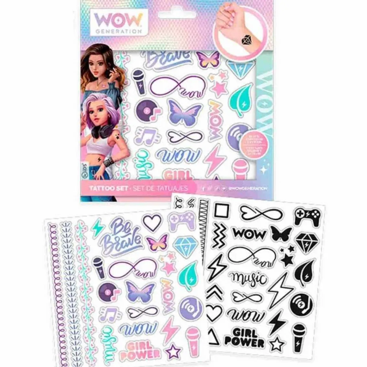 KIDS EUROSWAN S.L. Coleccionables Y Mini Mundos*Kit de tatuajes generación sorprendente