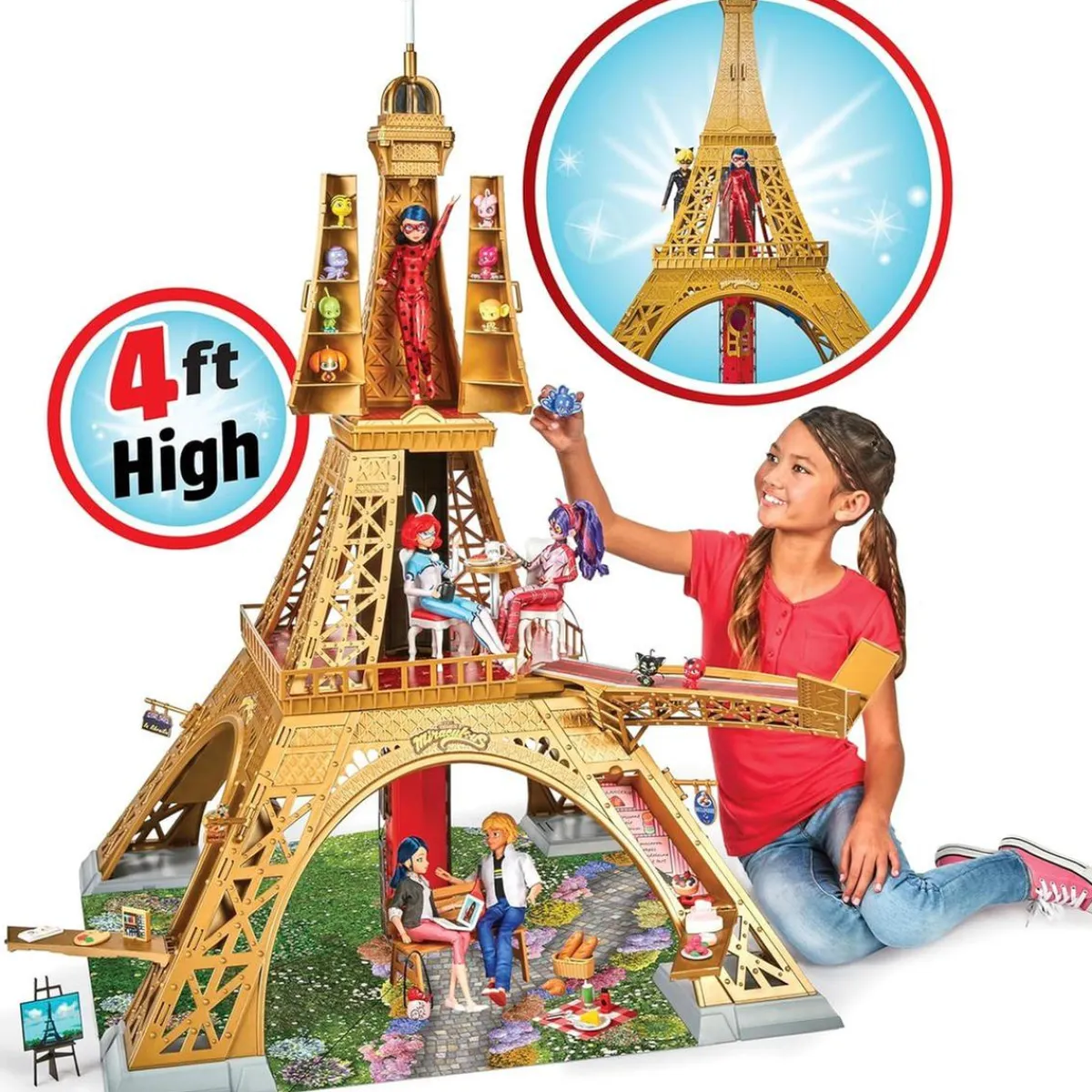 LADYBUG Muñecas*- Playset Torre Eiffel Miraculous 122 cm