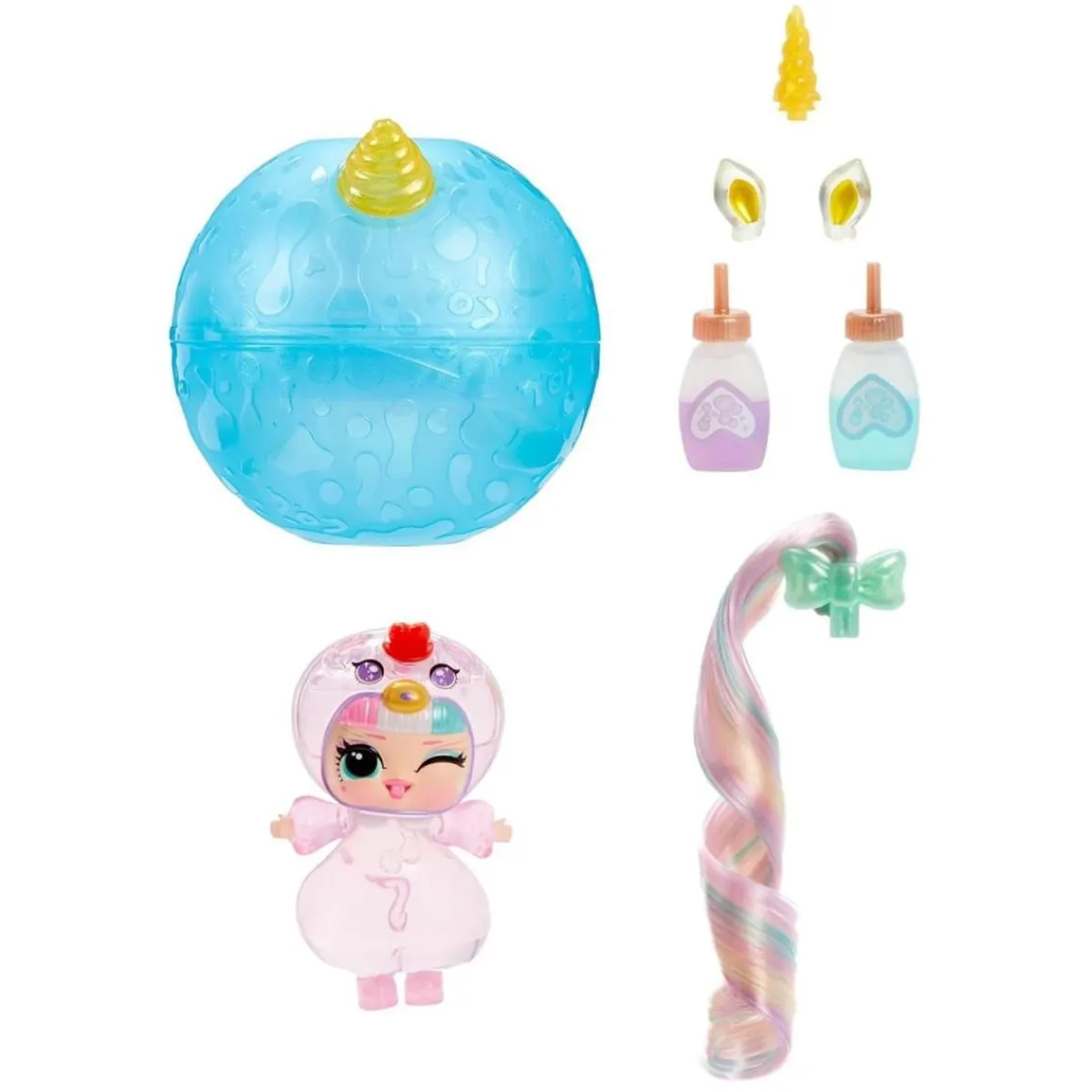 LOL SURPRISE Coleccionables Y Mini Mundos*L.O.L. Surprise - Just add Water - Pack 3 muñecas fantasía (sirena, hada y unicornio)