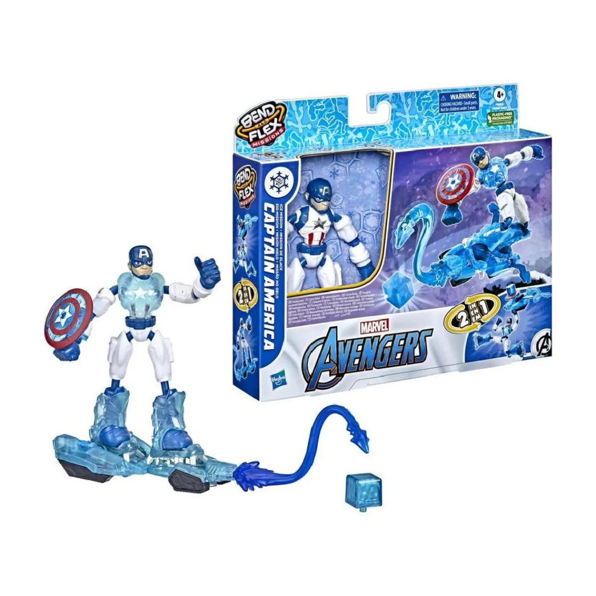 HASBRO EU TRADING Figuras De Acción*Los Vengadores - Capitan America - Figura Bend and Flex