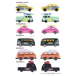 MAJORETTE TOYS Vehículos Y Circuitos*Majorette - Cars - Coches Premium Volkswagen Originals, Escala 1:64, 6 Modelos Surtidos (Varios modelos) ㅤ