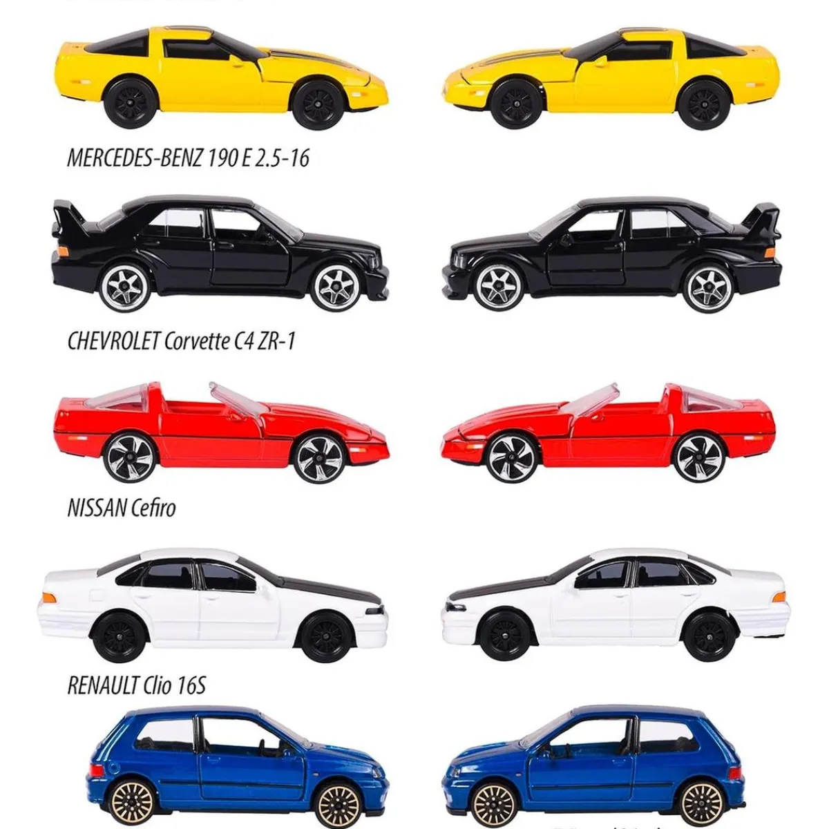 MAJORETTE TOYS Vehículos Y Circuitos*Majorette - Pack de 5 coches de metal escala 1:64, edición clásicos años 90 ㅤ