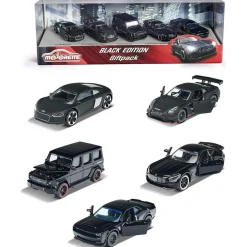 MAJORETTE TOYS Vehículos Y Circuitos*Majorette - Set de 5 coches de juguete negros con ruedas giratorias ㅤ