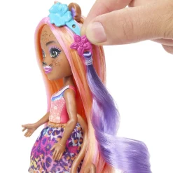 MATTEL Muñecas*- Enchantimals - Muñeca guepardo Glam Party con accesorios para peinar y mascota ㅤ