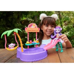 MATTEL Muñecas*- Enchantimals - Piscina infantil con tobogán y figuras ㅤ
