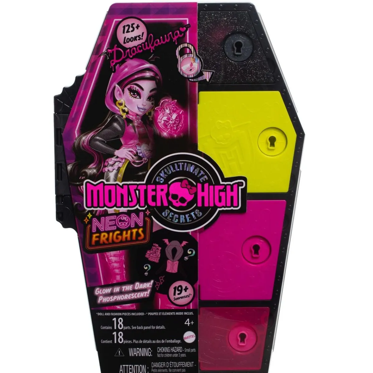 MATTEL Muñecas*- Monster High - Muñeca Draculaura Neon Frights con accesorios luminosos ㅤ