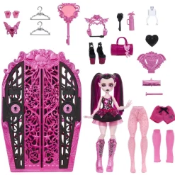 MATTEL Muñecas*- Monster High - Muñeca Draculaura Skulltimate con armario y accesorios