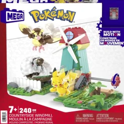 MATTEL Juguetes De Construcción*- Pokemon - Construcción Pokémon con movimiento: Pikachu, Wooloo y Pidgey, 240 bloques ㅤ
