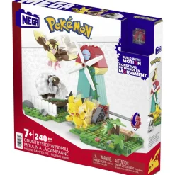 MATTEL Juguetes De Construcción*- Pokemon - Construcción Pokémon con movimiento: Pikachu, Wooloo y Pidgey, 240 bloques ㅤ