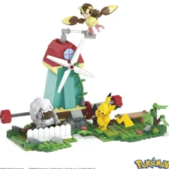 MATTEL Juguetes De Construcción*- Pokemon - Construcción Pokémon con movimiento: Pikachu, Wooloo y Pidgey, 240 bloques ㅤ