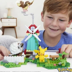 MATTEL Juguetes De Construcción*- Pokemon - Construcción Pokémon con movimiento: Pikachu, Wooloo y Pidgey, 240 bloques ㅤ