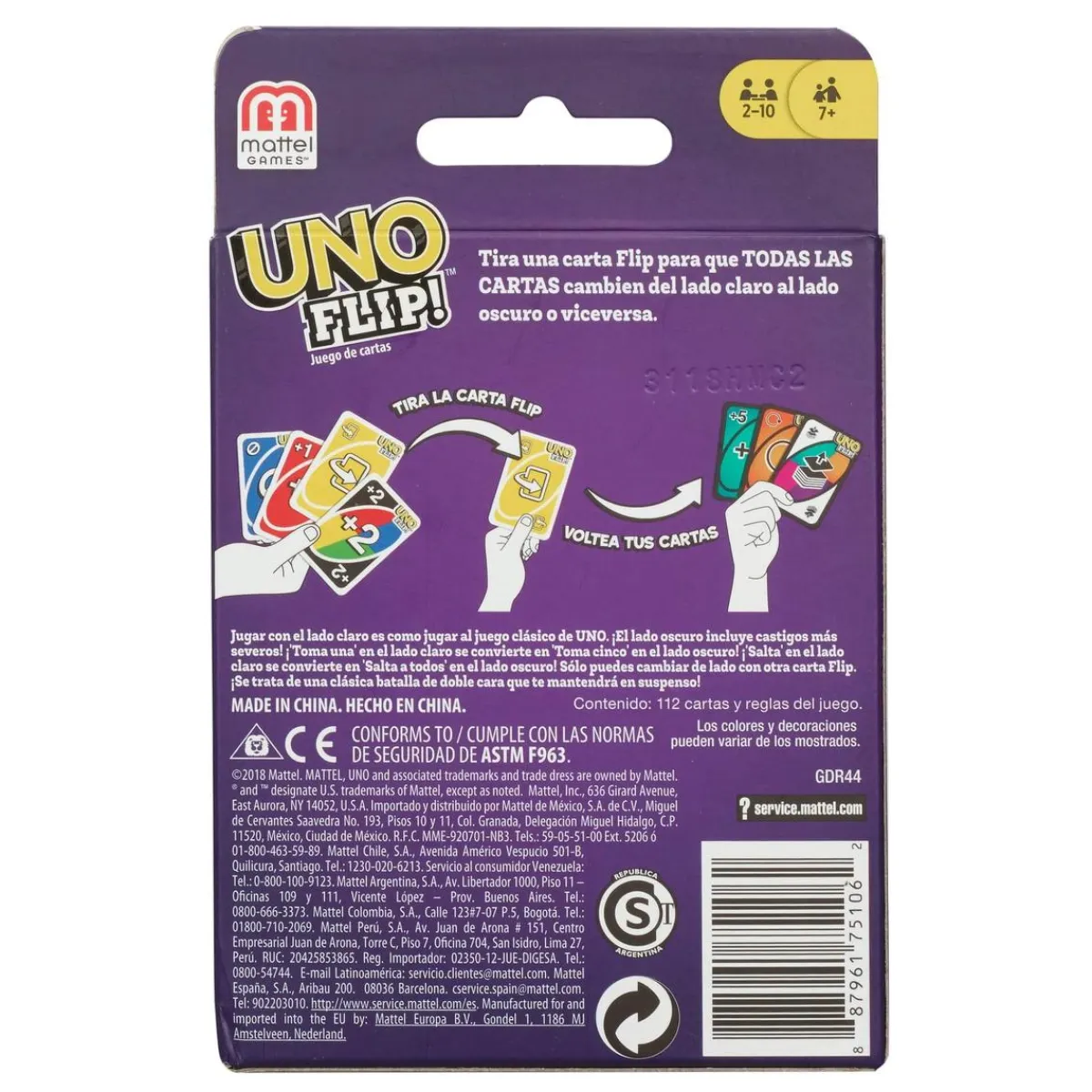 HASBRO IBERIA Friki Zone|Juegos Y Puzzles*Mattel Games - Uno Flip! - Juego de Cartas