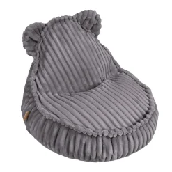MEOWBABY Estilo De Vida|Entretenimiento·Hamacas Y Columpios*- Churros Sako Bag Teddy – Puf infantil en gris oscuro