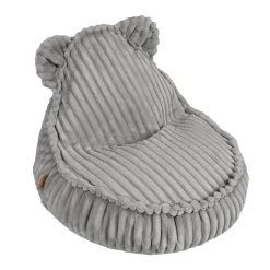MEOWBABY Entretenimiento·Hamacas Y Columpios|Estilo De Vida*- Churros Sako Bag Teddy – Puf infantil en gris claro