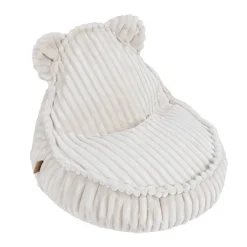 MEOWBABY Entretenimiento·Hamacas Y Columpios|Estilo De Vida*- Churros Sako Bag Teddy – Puf infantil en blanco