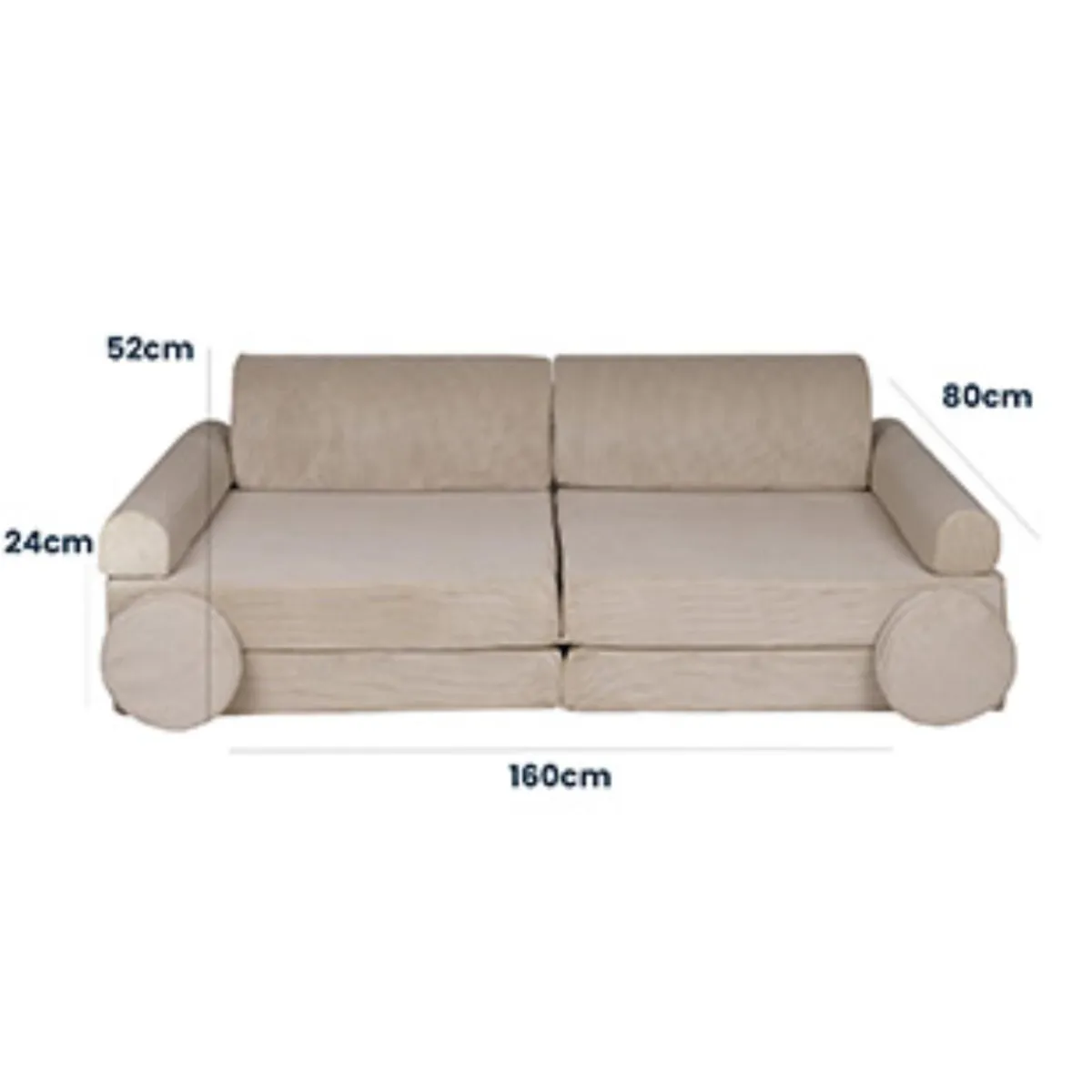 MEOWBABY Entretenimiento·Hamacas Y Columpios|Estilo De Vida*- Sofá de pana Premium infantil beige