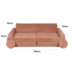 MEOWBABY Entretenimiento·Hamacas Y Columpios|Estilo De Vida*- Sofá de pana Premium infantil marrón