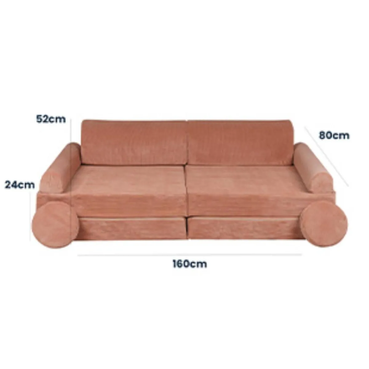 MEOWBABY Entretenimiento·Hamacas Y Columpios|Estilo De Vida*- Sofá de pana Premium infantil marrón