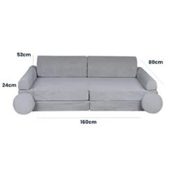 MEOWBABY Entretenimiento·Hamacas Y Columpios|Estilo De Vida*- Sofá de pana Premium infantil gris