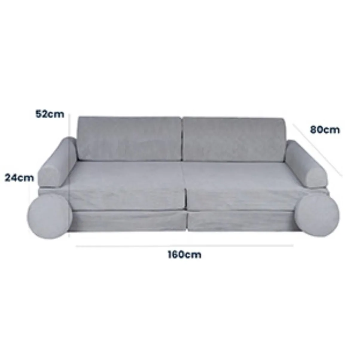 MEOWBABY Entretenimiento·Hamacas Y Columpios|Estilo De Vida*- Sofá de pana Premium infantil gris