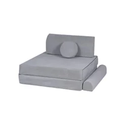 MEOWBABY Entretenimiento·Hamacas Y Columpios|Estilo De Vida*- Sofá de pana Premium infantil gris