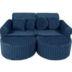 MEOWBABY Entretenimiento·Hamacas Y Columpios|Estilo De Vida*- Sofá Infantil Churros Pocket Max Color Azul Medianoche