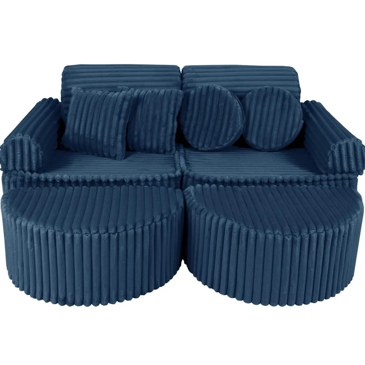 MEOWBABY Entretenimiento·Hamacas Y Columpios|Estilo De Vida*- Sofá Infantil Churros Pocket Max Color Azul Medianoche