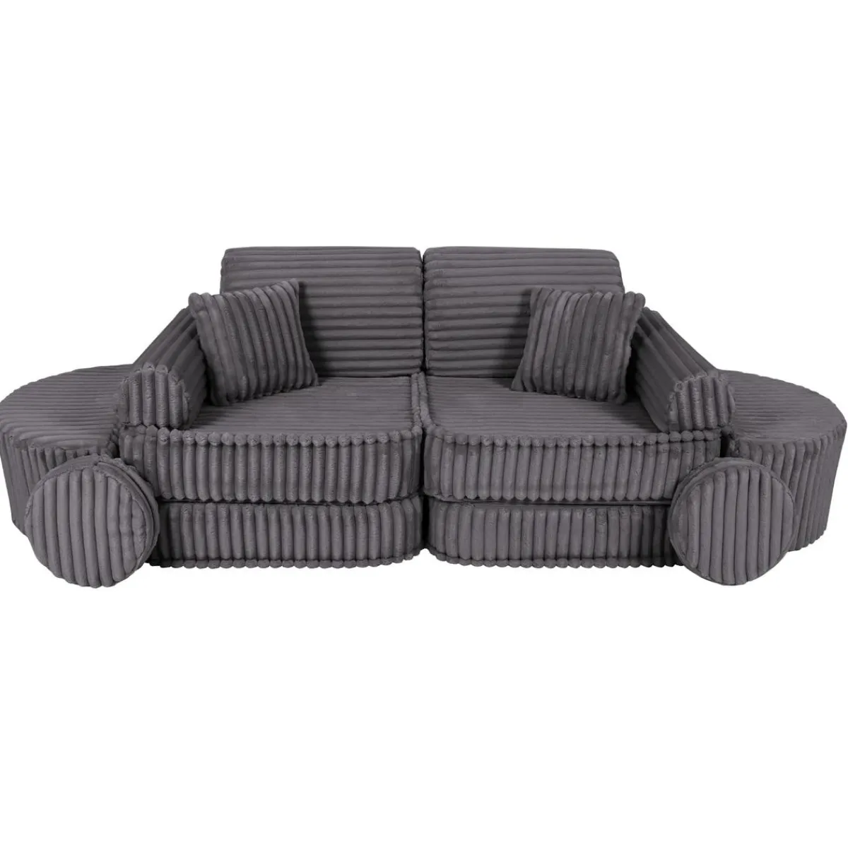 MEOWBABY Entretenimiento·Hamacas Y Columpios|Estilo De Vida*- Sofá Infantil Churros Pocket Max Color Gris Jurassic