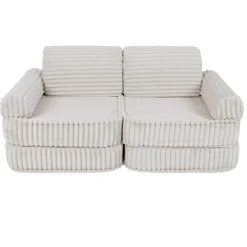 MEOWBABY Entretenimiento·Hamacas Y Columpios|Estilo De Vida*- Sofá Infantil Churros Pocket Plus Color Blanco Algodón