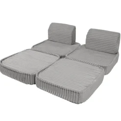 MEOWBABY Entretenimiento·Hamacas Y Columpios|Estilo De Vida*- Sofá Infantil Churros Pocket Basic Color Gris Jurassic