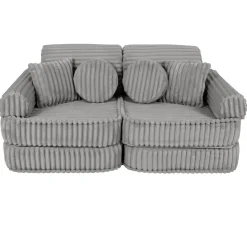 MEOWBABY Entretenimiento·Hamacas Y Columpios|Estilo De Vida*- Sofá Infantil Churros Pocket Plus Color Gris Moon Dust