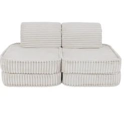 MEOWBABY Entretenimiento·Hamacas Y Columpios|Estilo De Vida*- Sofá Infantil Churros Pocket Basic Color Blanco Algodón