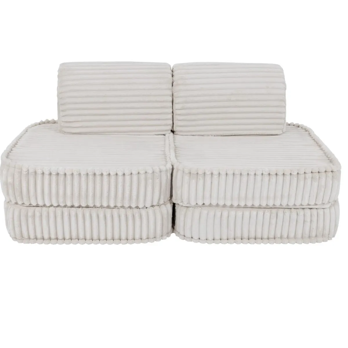 MEOWBABY Entretenimiento·Hamacas Y Columpios|Estilo De Vida*- Sofá Infantil Churros Pocket Basic Color Blanco Algodón