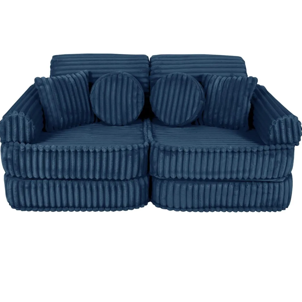 MEOWBABY Entretenimiento·Hamacas Y Columpios|Estilo De Vida*- Sofá Infantil Churros Pocket Plus Color Azul Medianoche