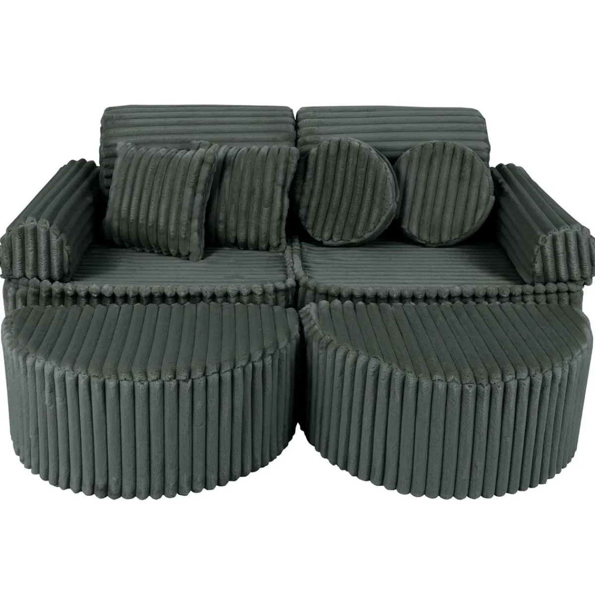 MEOWBABY Entretenimiento·Hamacas Y Columpios|Estilo De Vida*- Sofá Infantil Churros Pocket Max Color Verde Pine Forest