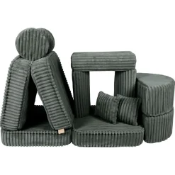 MEOWBABY Entretenimiento·Hamacas Y Columpios|Estilo De Vida*- Sofá Infantil Churros Pocket Max Color Verde Pine Forest