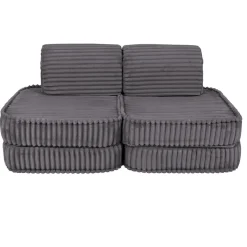 MEOWBABY Entretenimiento·Hamacas Y Columpios|Estilo De Vida*- Sofá Infantil Churros Pocket Basic Color Gris Moon Dust