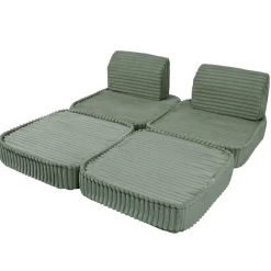 MEOWBABY Entretenimiento·Hamacas Y Columpios|Estilo De Vida*- Sofá Infantil Churros Pocket Plus Color Verde Oliva