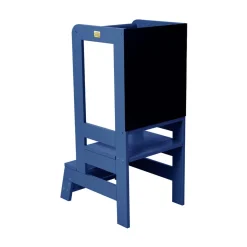MEOWBABY Estilo De Vida*- Torre de aprendizaje de Madera azul con pizarra