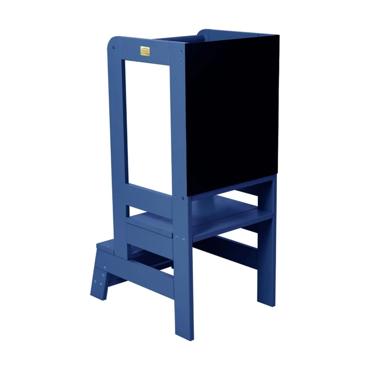 MEOWBABY Estilo De Vida*- Torre de aprendizaje de Madera azul con pizarra