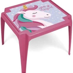 TOYS "R" US Estilo De Vida*Mesa de plástico ZASKA-Unicornio de 50x55x44cm ㅤ