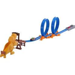 ZURU Vehículos Y Circuitos*Metal Machines - Circuito con doble loop y T-Rex