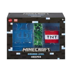 MATTEL Figuras De Acción*Minecraft - Figura articulada Creeper Nivel Diamante con accesorios ㅤ