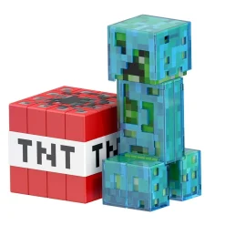 MATTEL Figuras De Acción*Minecraft - Figura articulada Creeper Nivel Diamante con accesorios ㅤ