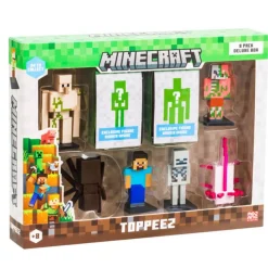 MINECRAFT Figuras De Acción*- Pack 6 figuras Topeez + 2 figuras sorpresa