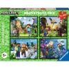 RAVENSBURGER IBÉRICA Juegos Y Puzzles*Minecraft - Puzzle Minecraft, colección Mega Pack 4x100, 4 rompecabezas de 100 piezas