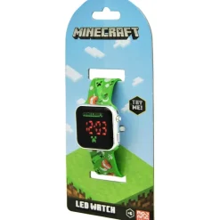 KIDS EUROSWAN S.L. Coleccionables Y Mini Mundos*Minecraft - Reloj LED digital estilo Minecraft, multicolor ㅤ