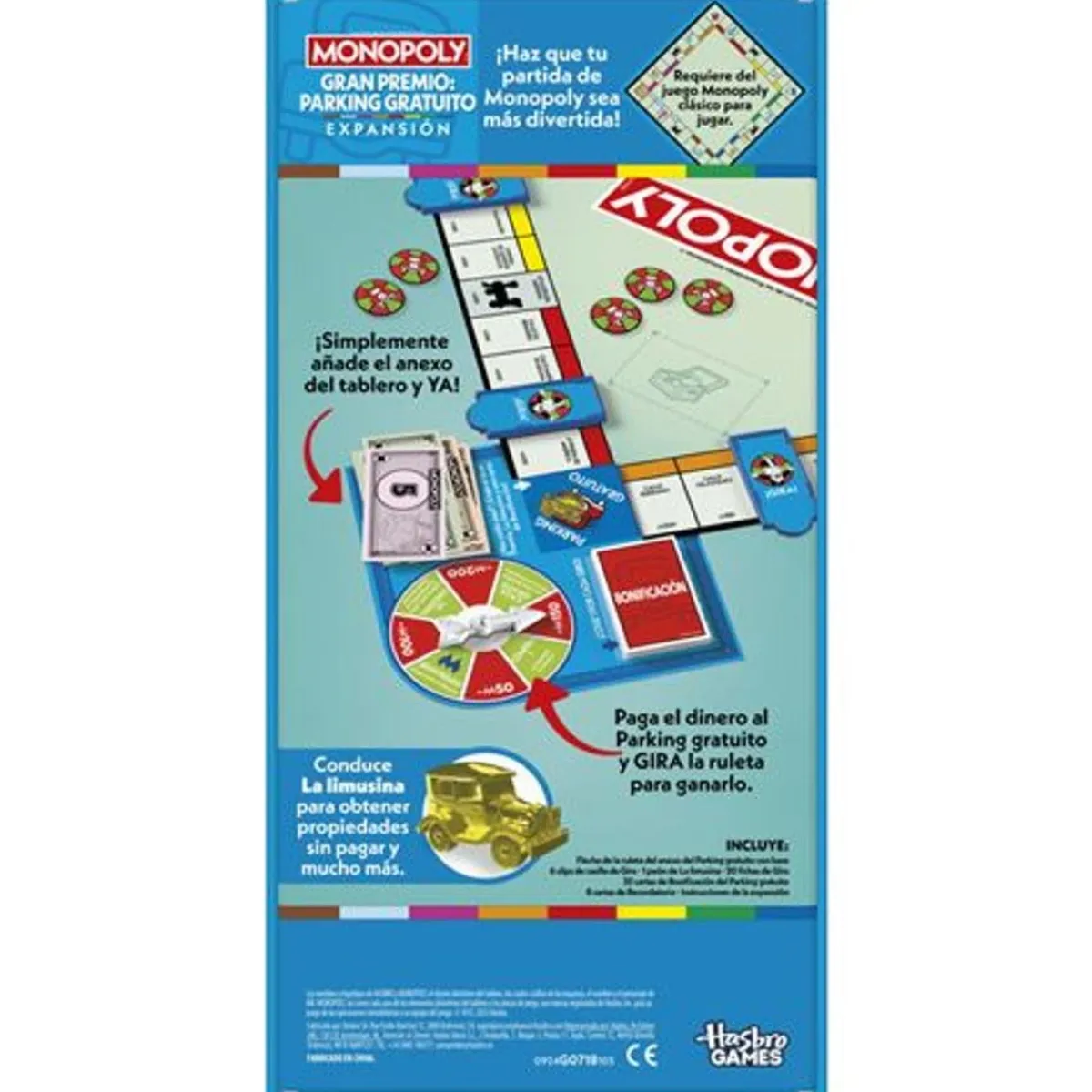 HASBRO IBERIA Juegos Y Puzzles|Friki Zone*Monopoly Expansión - Gran Premio: Parking Gratuito (es)