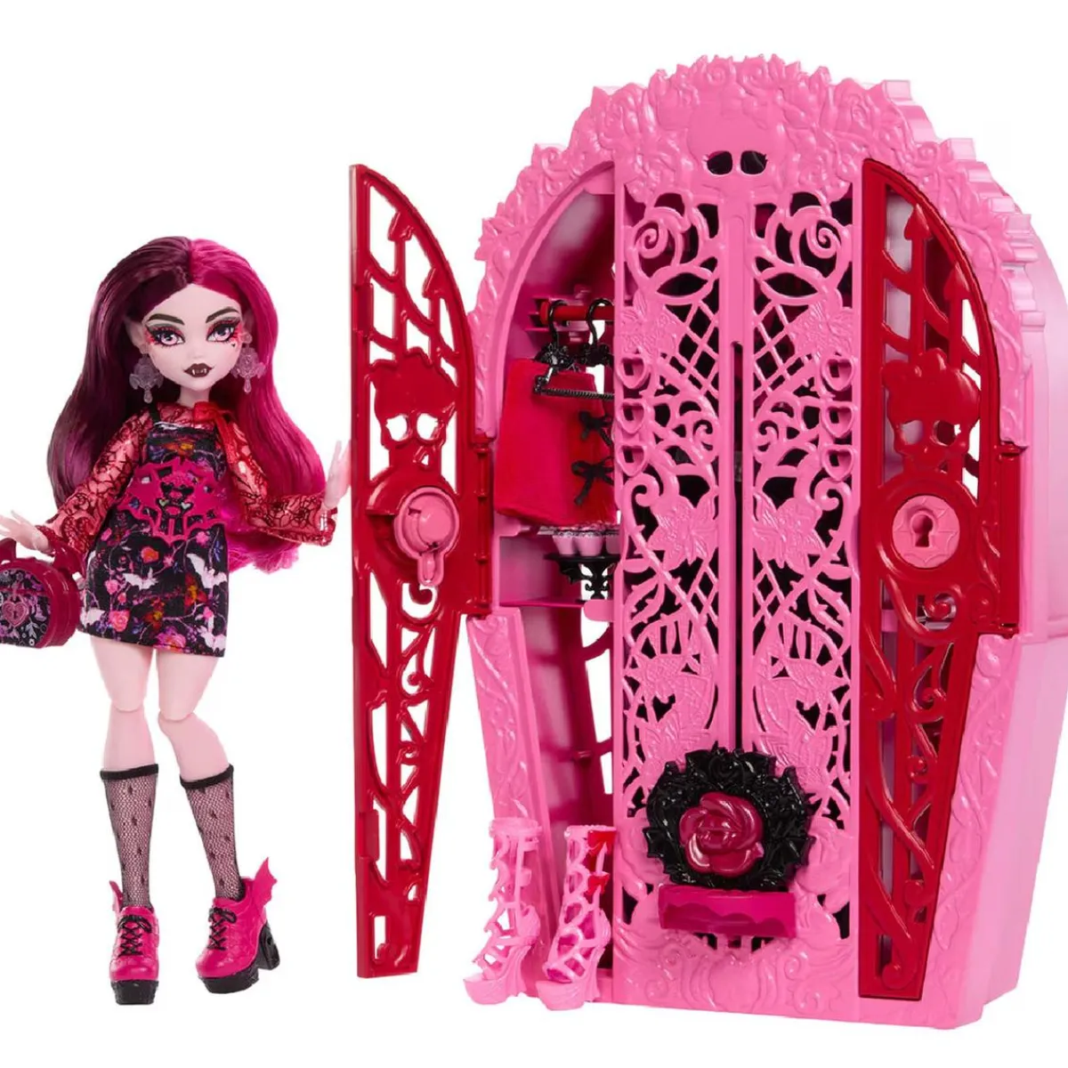 MATTEL Muñecas*Monster High - Muñeca Skulltimate Draculaura con armario y accesorios